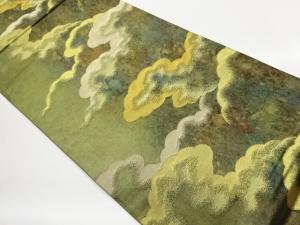 引箔雲模様織出し袋帯